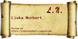 Liska Norbert névjegykártya