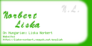 norbert liska business card